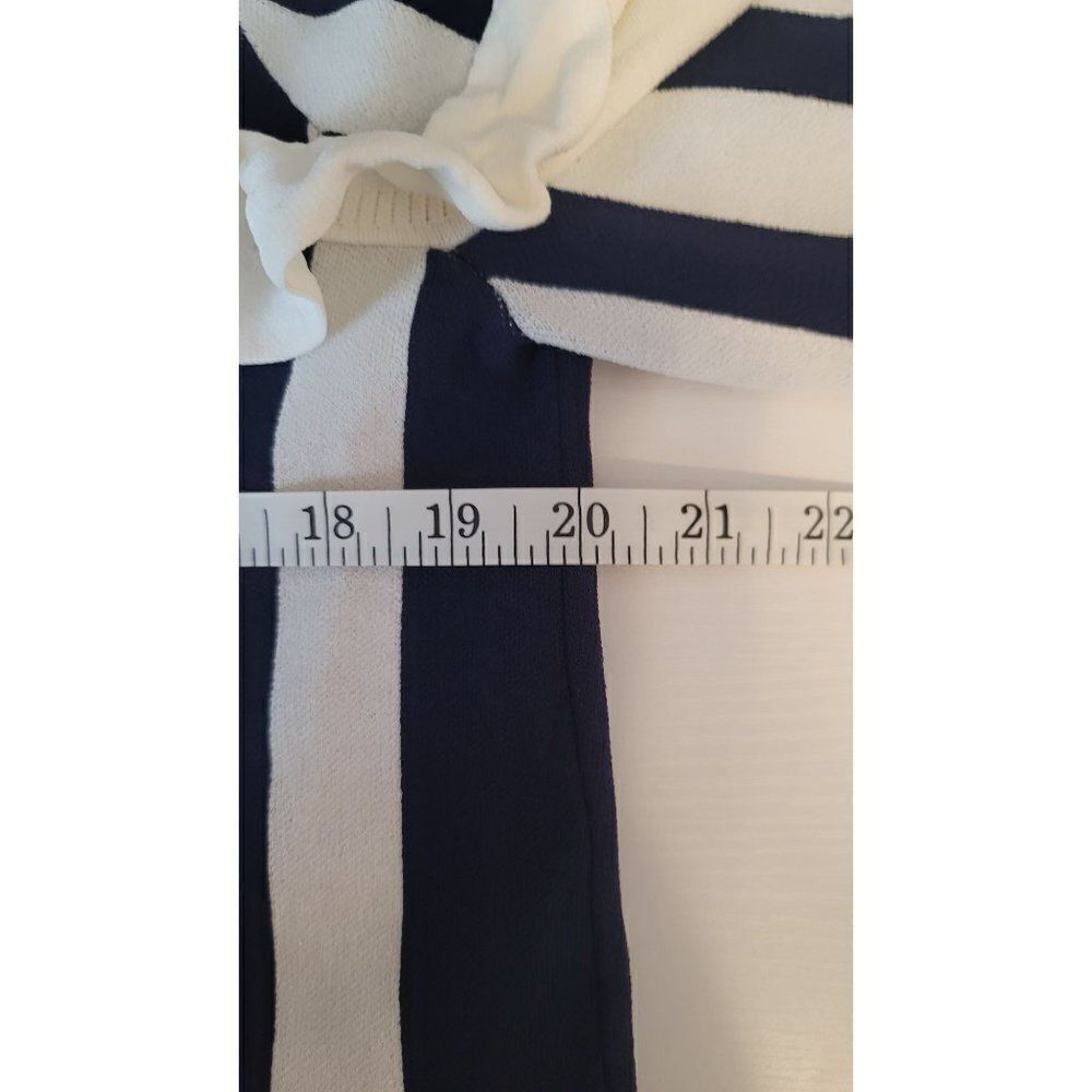 Milly Abstract Ruffled Striped Women's Pullover Size 6 - Picture 7 of 9